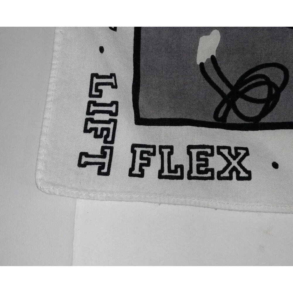Feel The Burn Workout Fitness Bandana with Jump Ropes Weights Pump It Up Gray